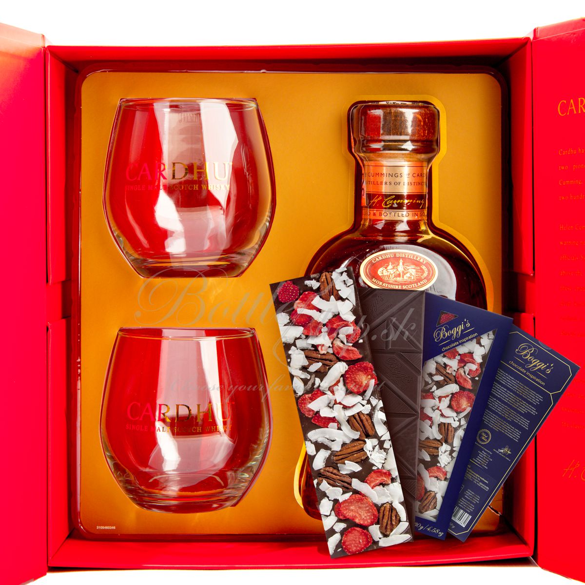 Cardhu 12 YO + 2 Poháre + čokoláda 130g 0,7l