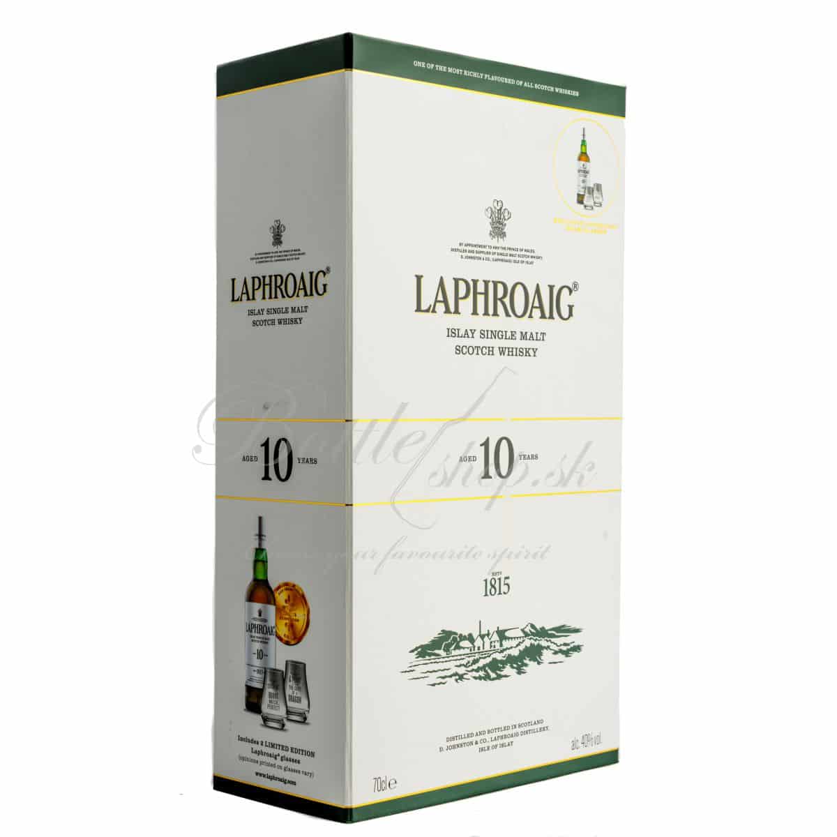 Laphroaig 10 YO + Poháre 0,7l